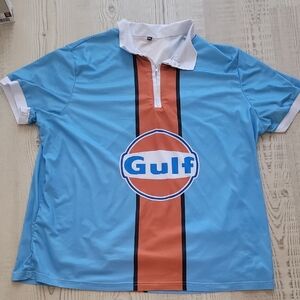 Blue and Orange Gulf Polo Shirt